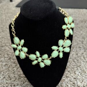 Elegant Floral Necklace with Mint Green Accents 13